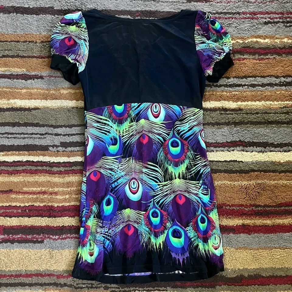 Vestido Custo Barcelona Mujer Talla Pequeña Colorido Artístico Ecléctico Boho Foto 2 de 4