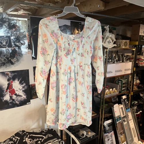 Sugar And Jade Tween Girls Long Puff Sleeve Floral Fit And Flare Dress Size XXL - 第 1/9 張圖片