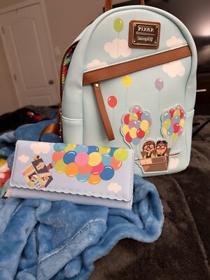 Loungefly Disney Pixar Character Balloons Mini Backpack & Wallet-New New Loungefly Disney Pixar Up House Balloons Mini Backpack  main image 3