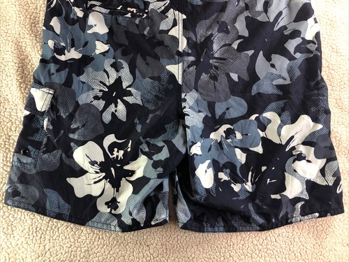 Mens Breakwater Blue Tropical Flowers Board Shorts Swim Trunks Size Large - Picture 12 of 12