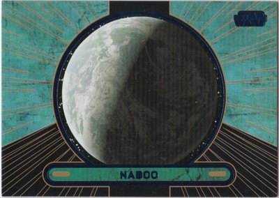STAR WARS GALACTIC FILES SERIES 2 BLUE PARALLEL #672 PLANET NABOO 064/350