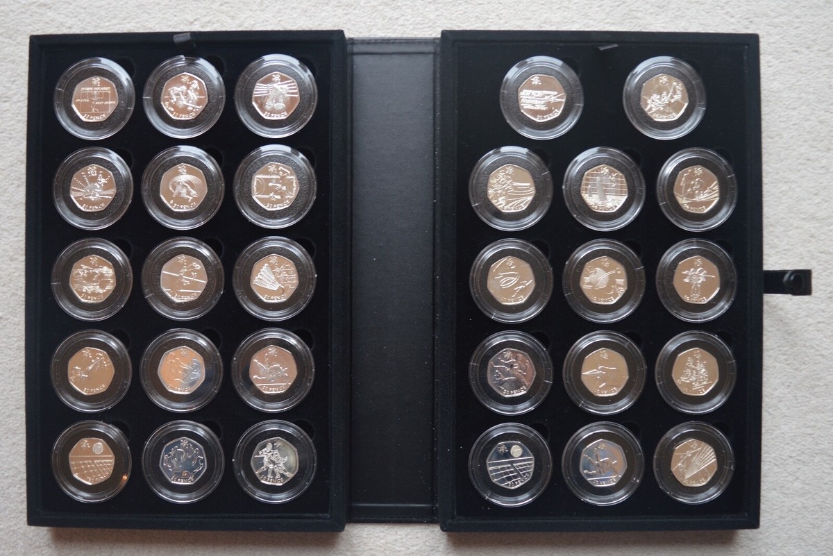 2012 London Olympics Silver 50p Sport Collection Full Set