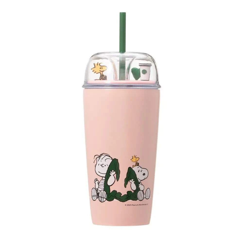 Starbucks Japan PEANUTS Stainless Steel Cold Cup Tumbler Pink