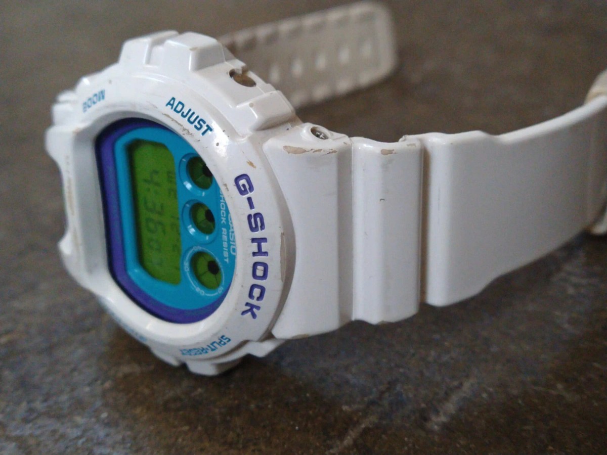 Casio G-SHOCK 3230 DW-6900CS White Purple Blue Green Rubber Watch