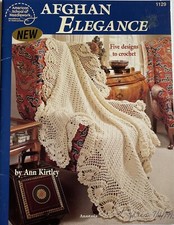 VTG 1992 - Afghan Elegance, American School of Needlework Crochet Patterns 1129