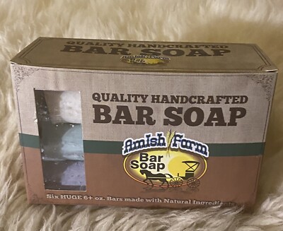 Amish Farm Handcrafted Natural Ingredients Bar Soap 6 Huge 6+ oz Bars in Box