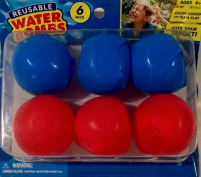 NEW Best Brands 6 count Reusable Water Bombs - SUMMER FUN