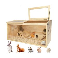 Wooden Hamster Cage, Animal Cabinet for Dwarf Syrian Hamsters Degus, Hamster ...