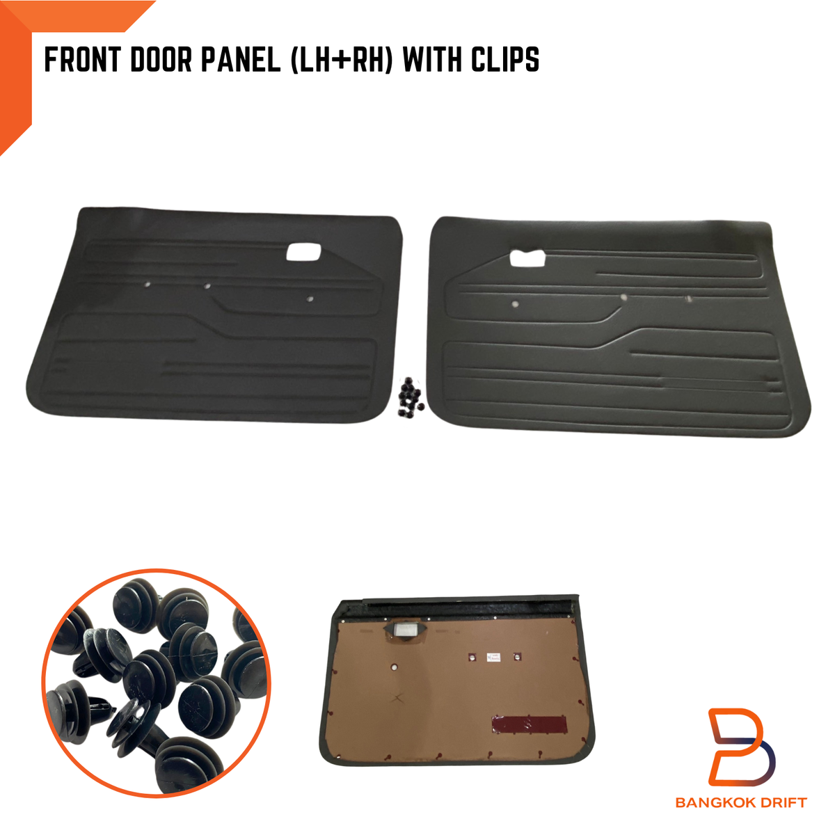 GREY SET INTERIOR DOOR PANEL SIDE HANDLE LOCK FOR MAZDA B2000