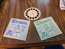 A Vintage Sawyer Sample View Reel and 2 GAF Advertiser order Forms View Master