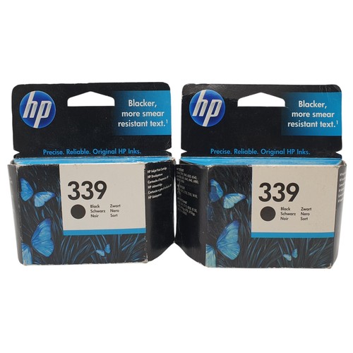 HP 339 Black Ink Cartridge 2x Genuine Original C8767EE UUS Deskjet Officejet - Picture 5 of 10