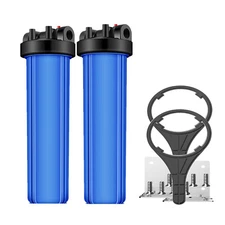 SimPure 2Pack 20 Inch Whole House Water Filter Housing Fit 4.5" x 20" Filters