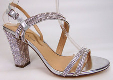 Nina Sabetha Evening Heels Sandals Women's Shoes Size 8.0 Med, Silver