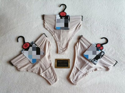 NEU EX M*S DESSOUS x3 TANGAS MIT FLEXIFIT GRÖSSE 18 in MANDEL