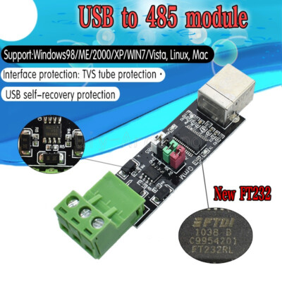 USB to RS485 TTL Serial Converter Adapter FTDI interface FT232RL 75176 Module