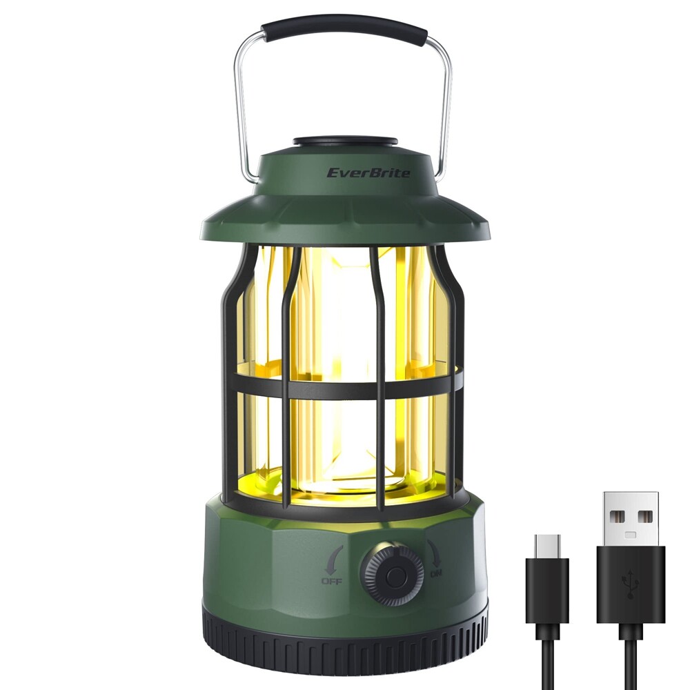 EverBrite LED Camping Lantern USB C Rechargeable Lantern Stepless