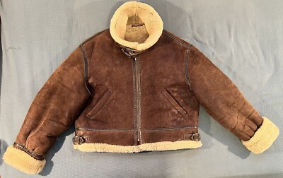 Chevignon Paris B3 BOMBARDIER Shearling Pilot Aviator Brown