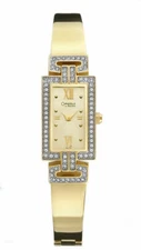 Caravelle by Bulova 45L102 women's Gold tone bangle watch 