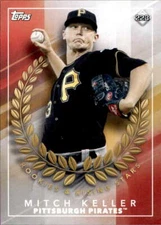 2020 Topps MLB Sticker #223 Mitch Keller (Front)/#171 Robel Garcia (Back)