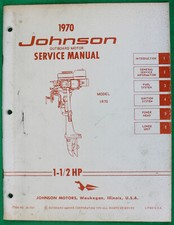 Original 1970 1 1/2 HP Johnson Outboard Motor Service Manual