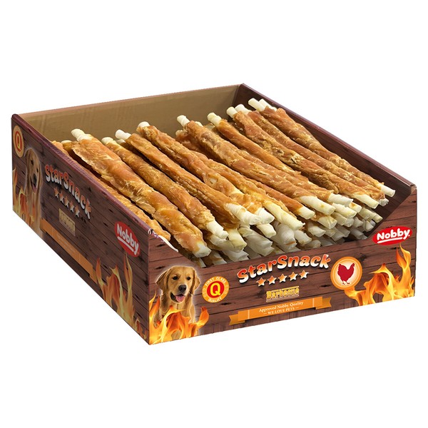 Nobby Starsnack Bbq Wrapped Chicken L 2,6 Kg / Sparpaket, Uvp 96,39 Eur, Neu-image