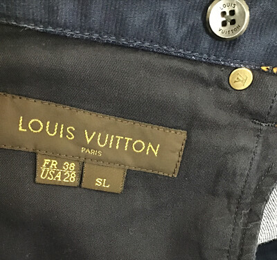 Louis Vuitton Men's Blue Denim Jean Tapered Leg Size 28 Slim Tri