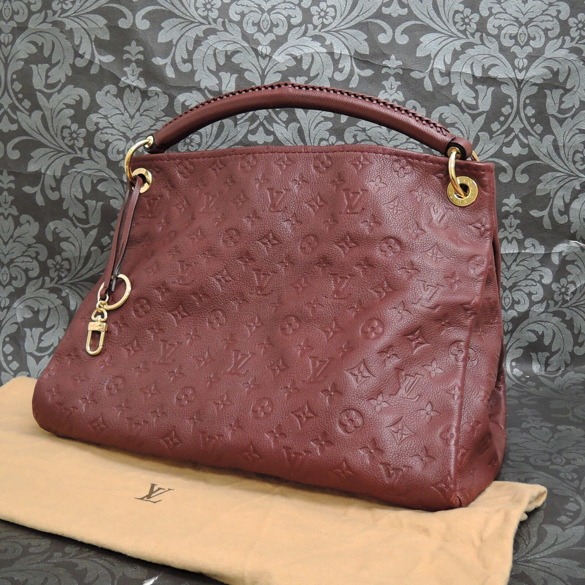 Louis Vuitton Artsy MM Maroon Monogram Empreinte Leather Bag