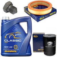 MotoröL Filter Set 10W40 5 Liter + ÖLablassschraube FüR Audi 100 VW Golf Jetta