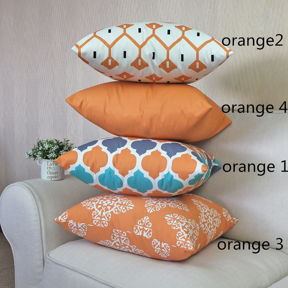 16" 18" 20" 24" Waterproof Cushion Cover Pillow Case Throw Outdoor Home Decor - Imagen 3 de 4