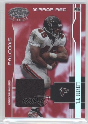 2003 Leaf Certified Materials Mirror Red Materials 53/150 TJ Duckett #6 0a1