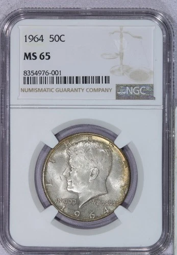 1964 Kennedy Half Dollar NGC MS65 - Handsomely Toned!