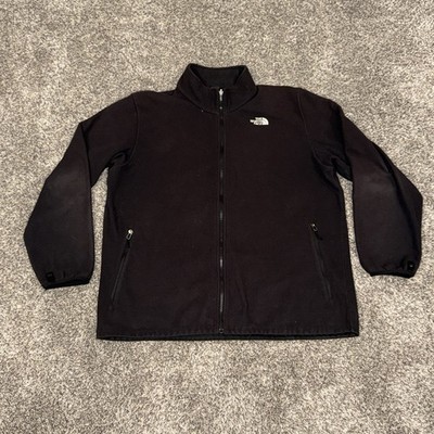 The North Face Jacket Mens Large Black  Fleece Full Zip Pockets Size XXL
