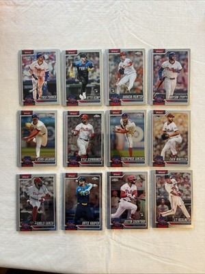 2026 Topps Chrome Baseball Team Set 12 Cards Philadelphia Phillies Harper Schwar