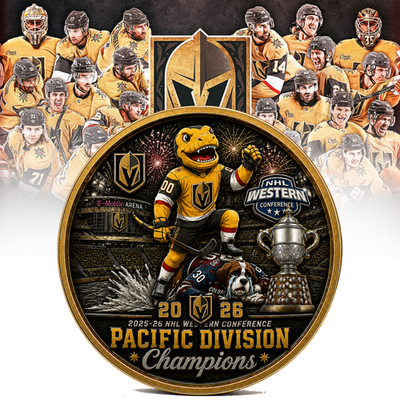 #ad Vegas Golden Knights 2026 Pacific Division Champions Commemorative Mascot Coin $23.95