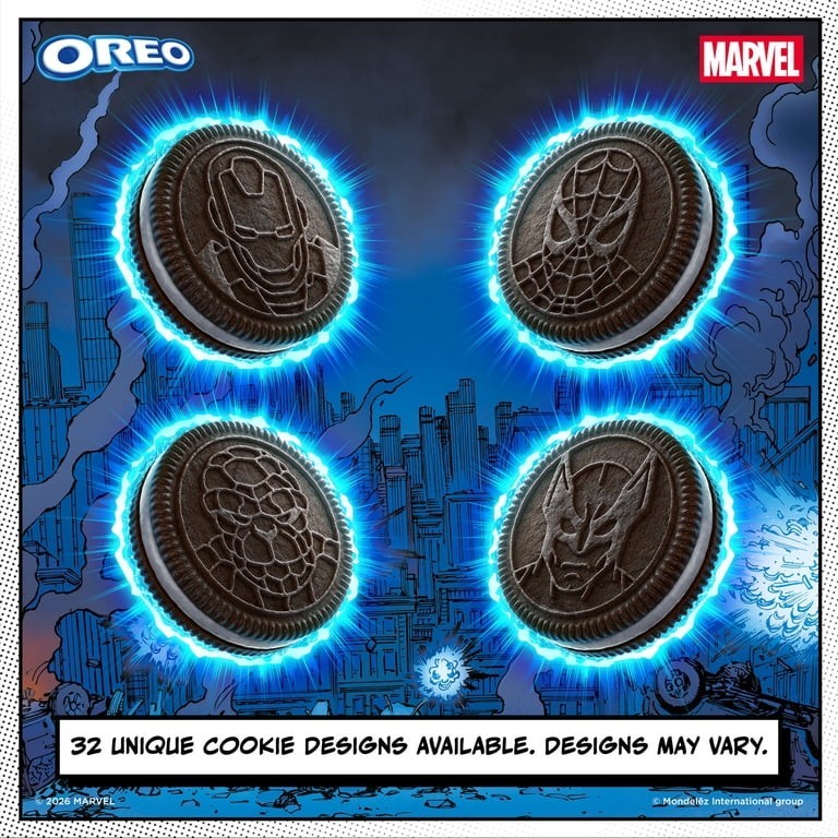 MARVEL OREO Stuf of Legends Color Changing Chocolate Cookies