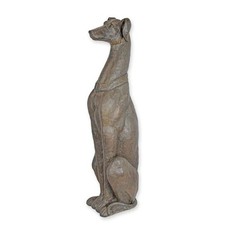 Deko Figur Statue Skulptur Windhund sitzend Kunstharz 77 cm