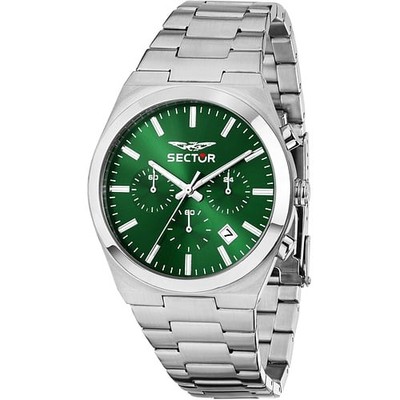 Sector C300 Herrenuhr Stahl Silver Chronograph Grün _R3273301002