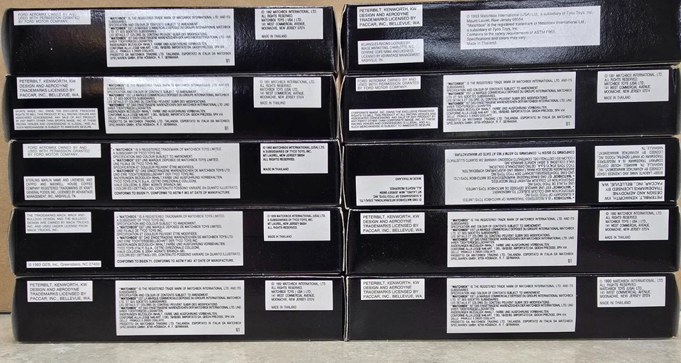 Lot of 10 Matchbox SuperStar Nascar Transporters Diecast  1989-1992 Vtg mint - Image 2 of 3