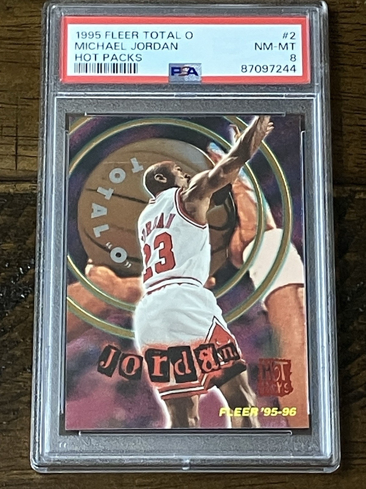 1995 Fleer Total O Michael Jordan #2 Hot Packs PSA 8 Chicago Bulls Legend HOF
