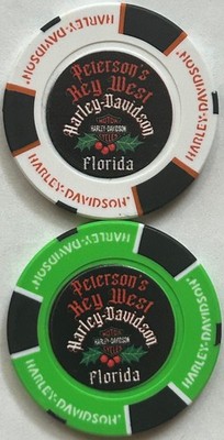 Harley Davidson Full Color CHRISTMAS Poker Chip Key West HD in Florida (PICK 1)