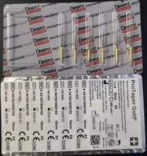 Dentsply Maillefer ProTaper Gold Rotary Files SX 19mm 6 Shaping Files/pk