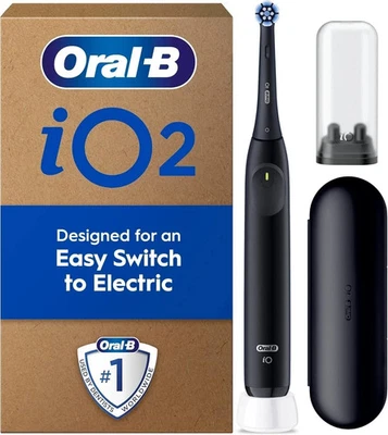 Braun Oral-B Series 2 iO2 Night Black Electric Toothbrush with Travel Case