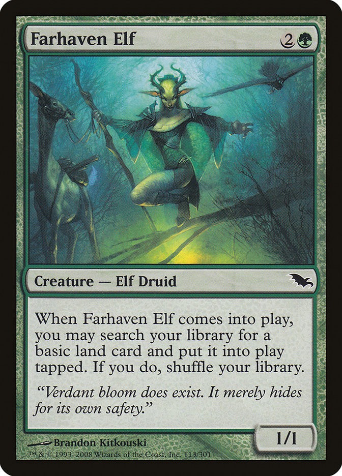 MTG Farhaven Elf  - Shadowmoor #113