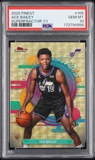 Marketplace image: 2025-26 Topps Finest Ace Bailey Rc #105 Superfractor True 1/1 PSA 10 JAZZ!
