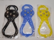 3 Pairs of Ice Snow Anti Slip Spikes Grips Gripper Crampons Ice Cleats Shoes