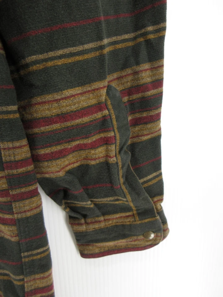 VINTAGE LL Bean Shirt Men Medium Green Blanket Southwest Shacket Corduroy Collar - Image 3 of 4