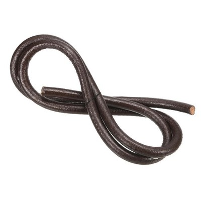 10mm Round Braided Leather Cord for Crafts Jewelry Making Dark Brown(1 Yards)