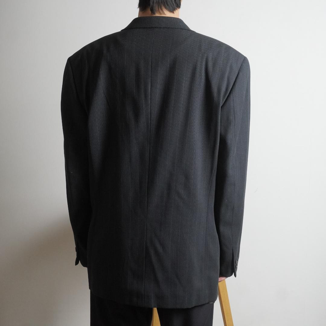 GIANNI VERSACE Striped Tailored Jacket Black Men's From