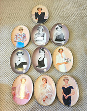 The Bradford Exchange Portraits of Diana Oval Porcelain Plates Set of 10 8.5in