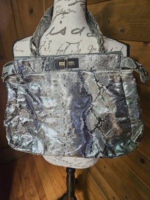 Y2k Silver Faux Snake Skin Purse  CMZ Brand Very Used